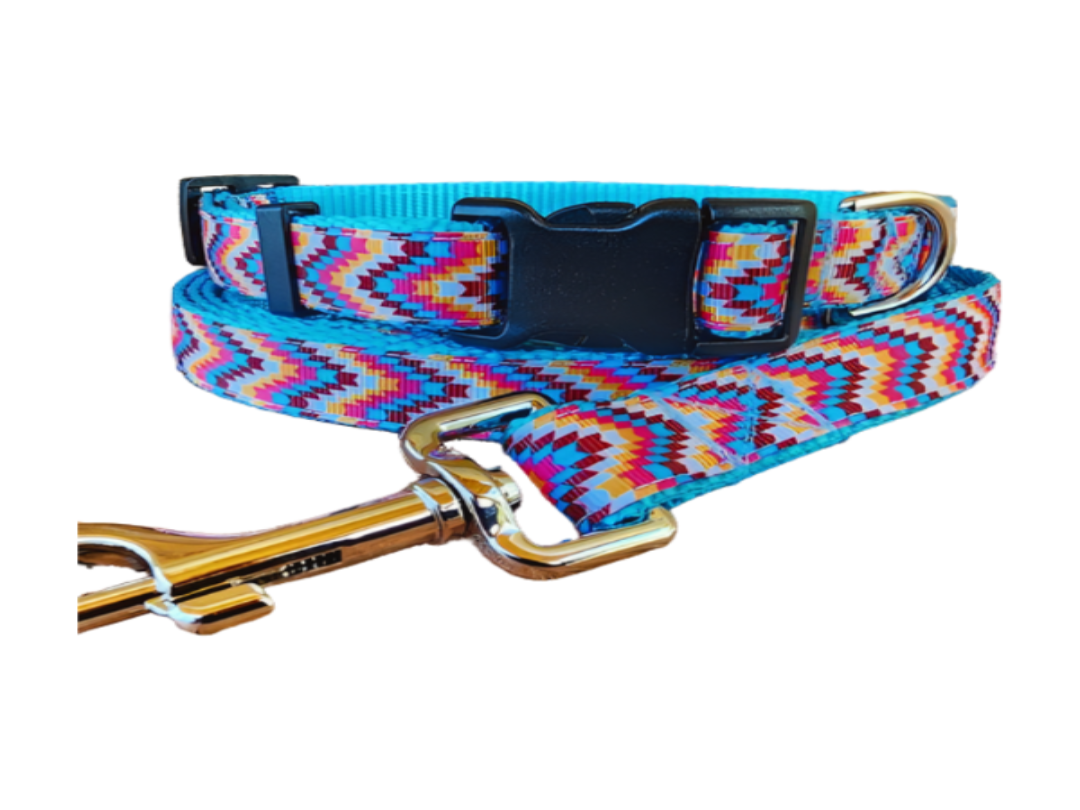 1" Tribal Dog Collar, Leash, or Martingale image 0