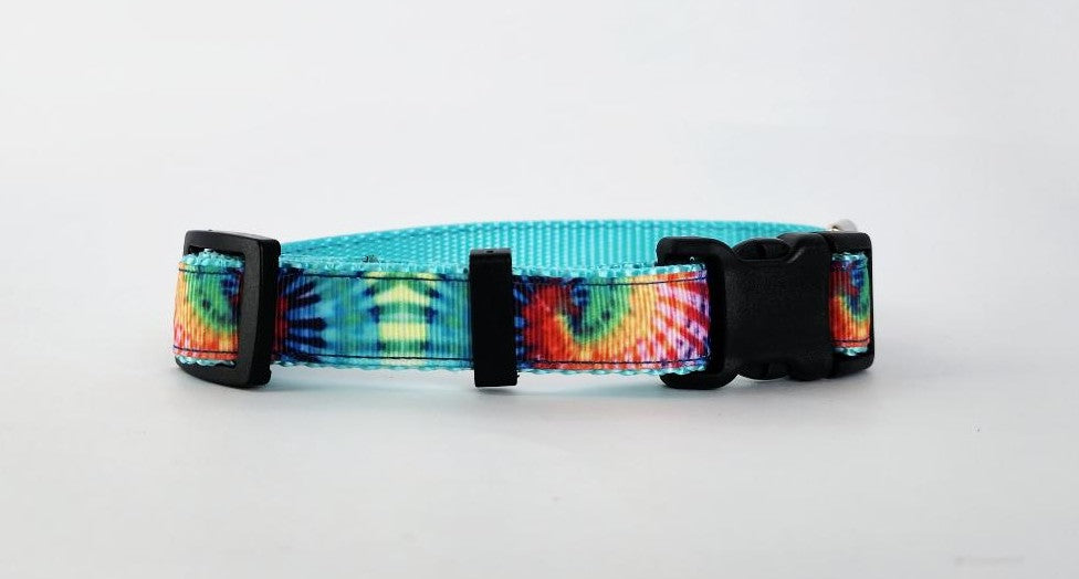 3/4" Tie Dye Dog Collar, Leash, Martingale, or Harness image 1