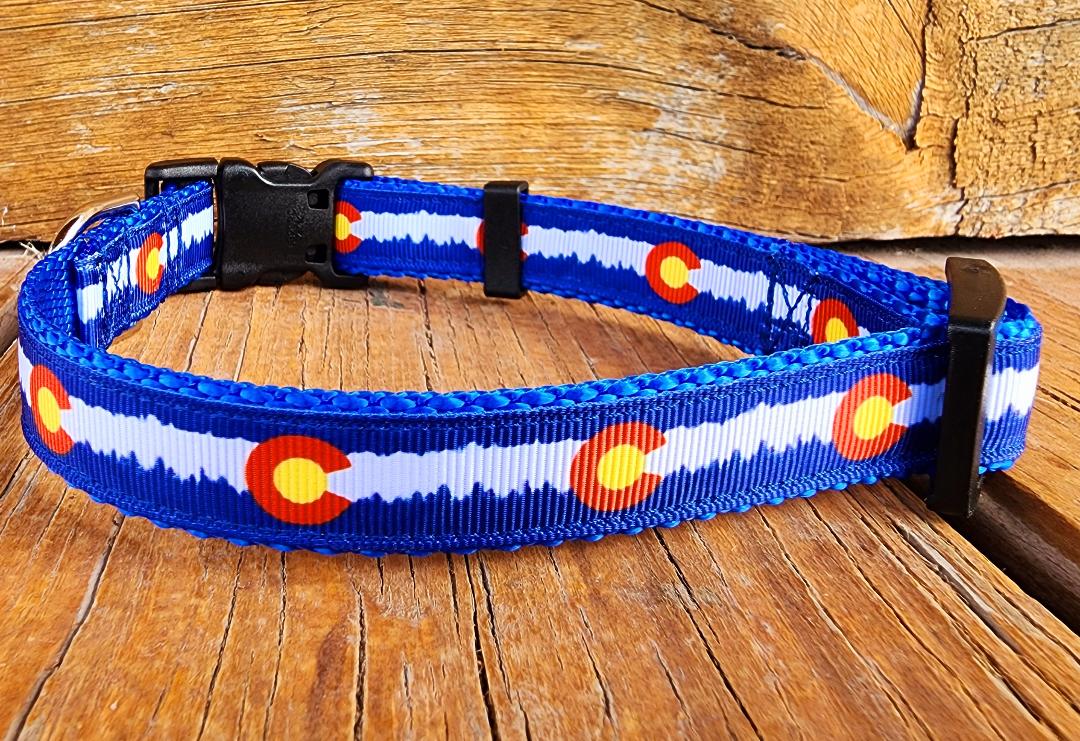3/4" Blue Colorado Dog Collar, Leash, Martingale, or Harness image 5