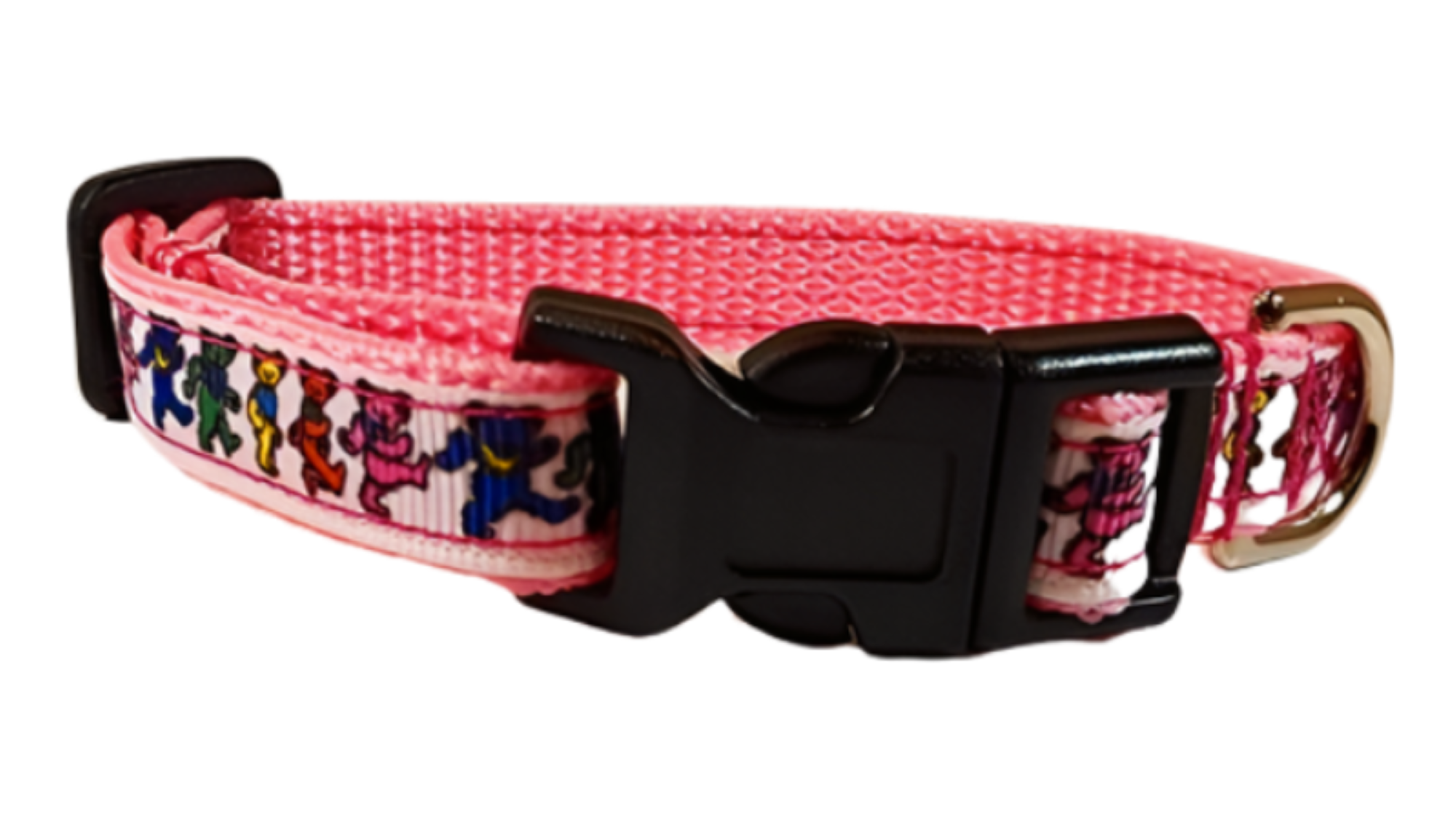 1/2" Pink Grateful Dead Dog Collar, Leash, or Harness image 1