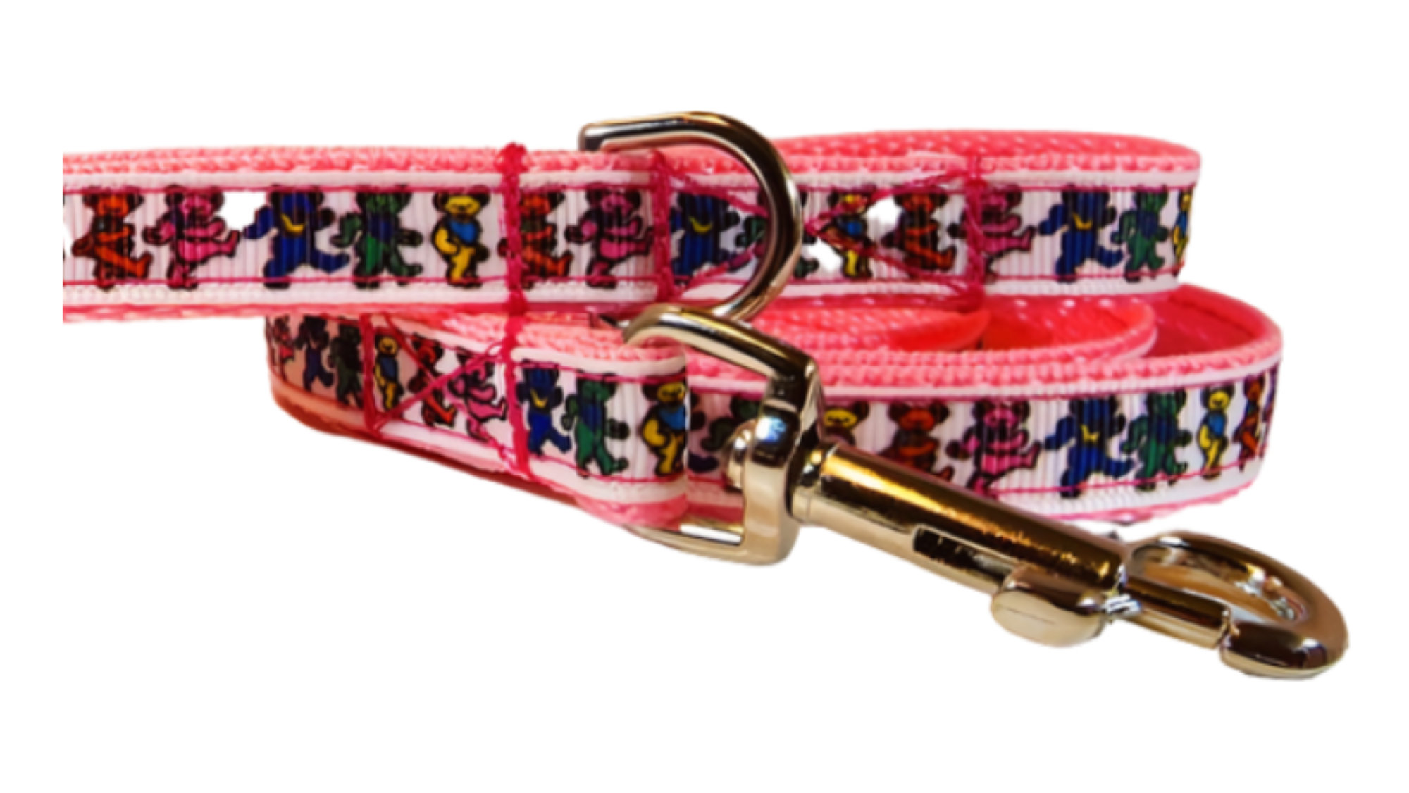 1/2" Pink Grateful Dead Dog Collar, Leash, or Harness image 2