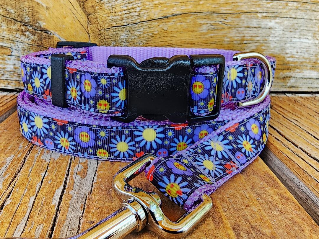3/4" Hippie Dog Collar, Leash, or Martingale image 0