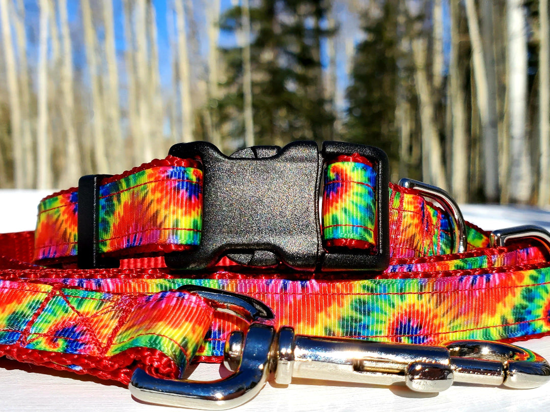 3/4" Tie Dye Dog Collar, Leash, Martingale, Harness image 0