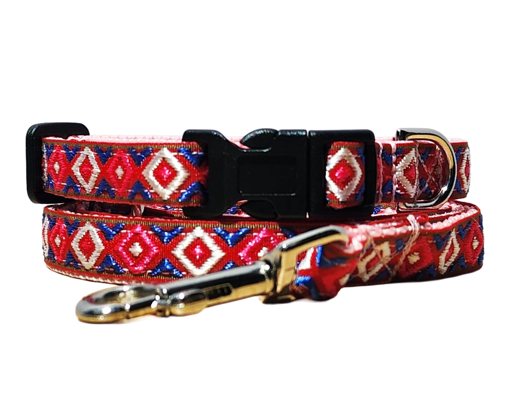 1/2" Pink Southwest Dog Collar or Leash