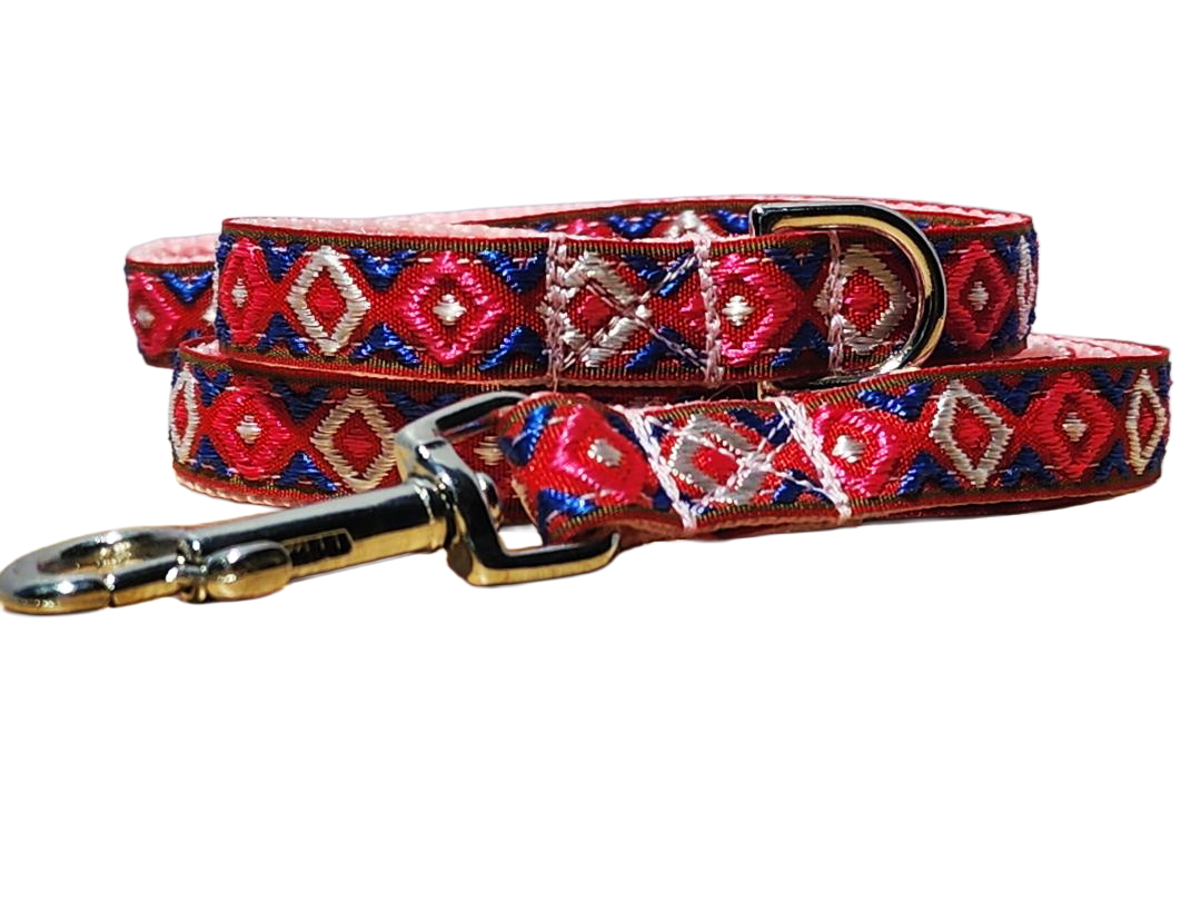1/2" Pink Southwest Dog Collar or Leash