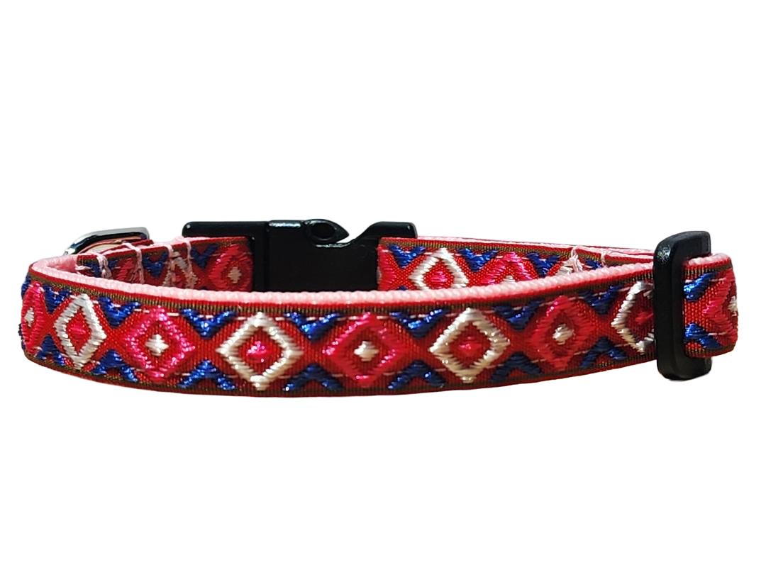 1/2" Pink Southwest Dog Collar or Leash