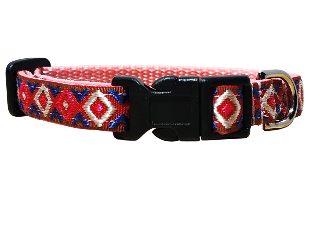 1/2" Pink Southwest Dog Collar or Leash