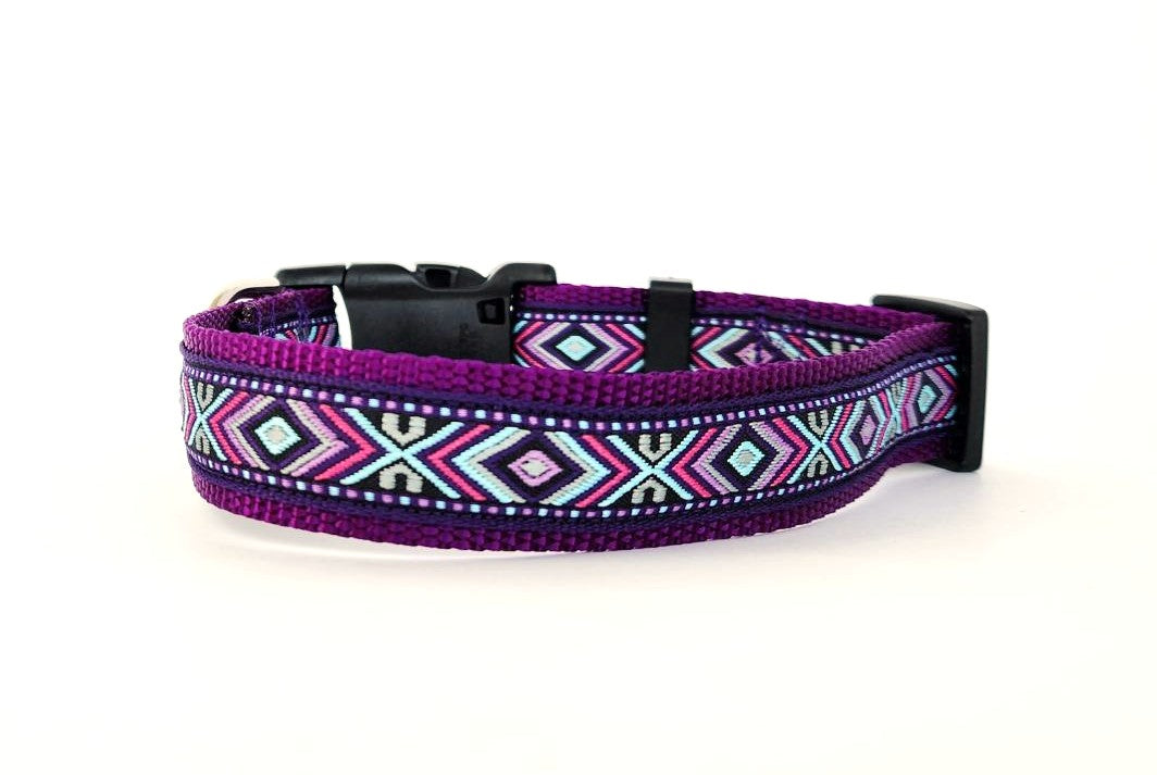 1" Purple Southwest Dog Collar or Leash image 3