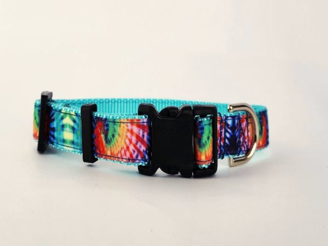 3/4" Tie Dye Dog Collar, Leash, Martingale, or Harness image 0