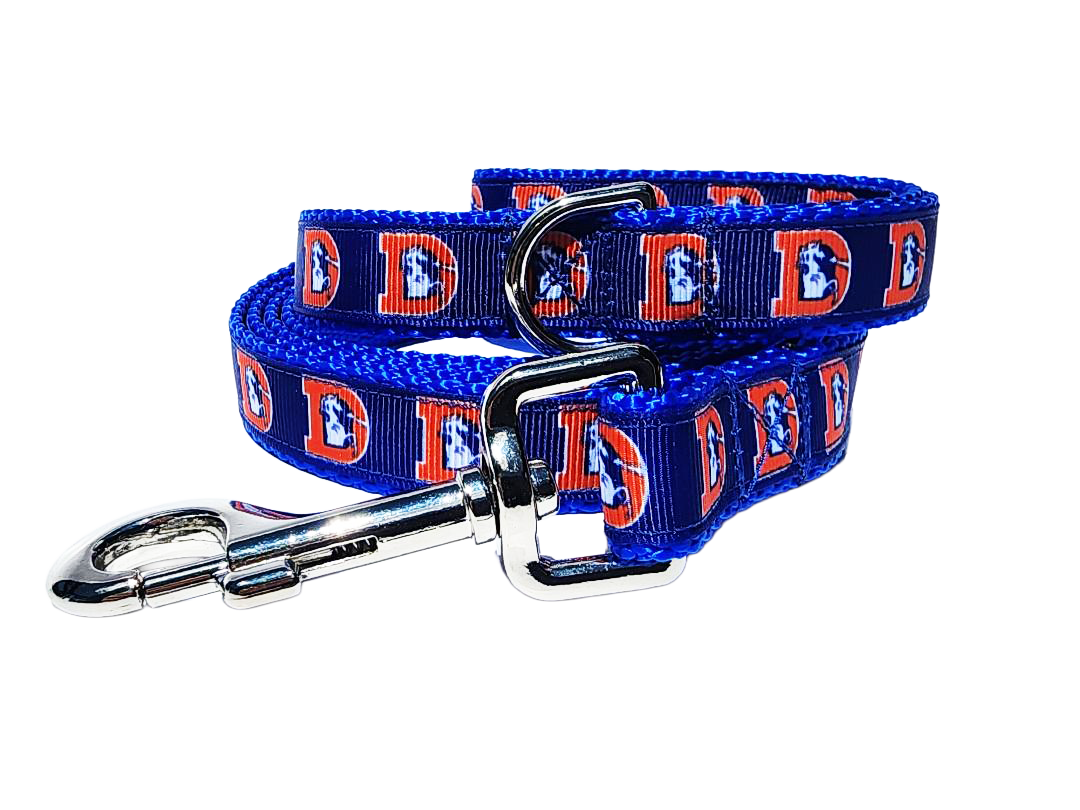 1" Retro Broncos Dog Collar or Leash