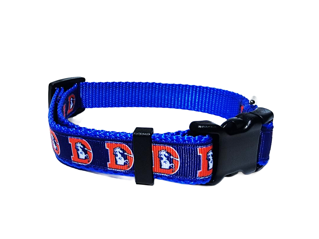 1" Retro Broncos Dog Collar or Leash