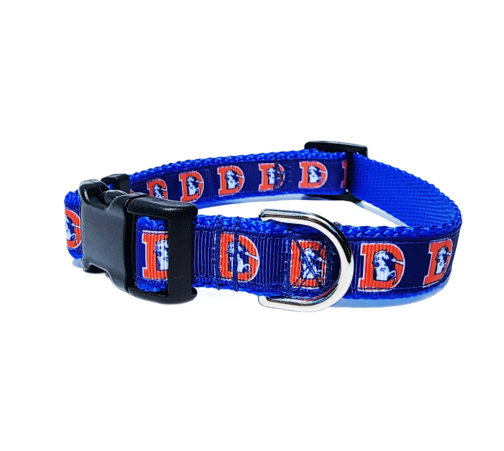 1" Retro Broncos Dog Collar or Leash