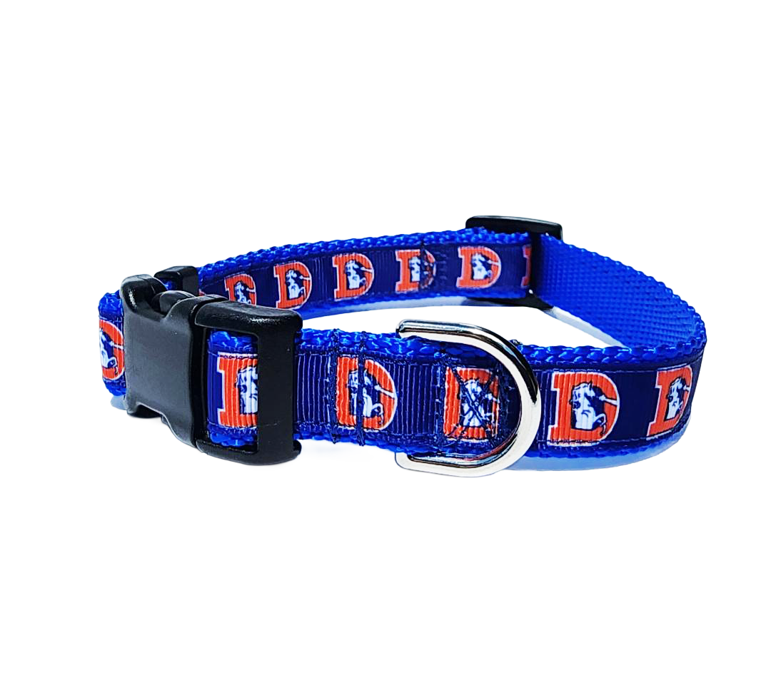 1" Retro Broncos Dog Collar or Leash