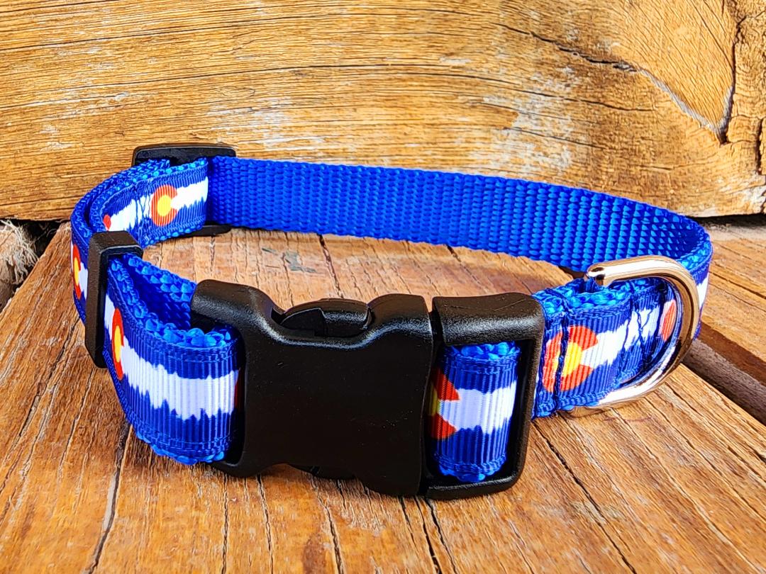 3/4" Blue Colorado Dog Collar, Leash, Martingale, or Harness image 1
