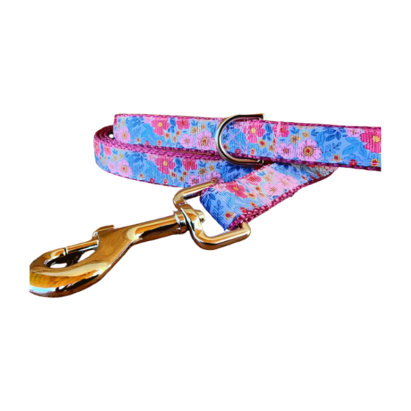 3/4" Pink Flower Dog Collar, Leash, or Martingale image 4