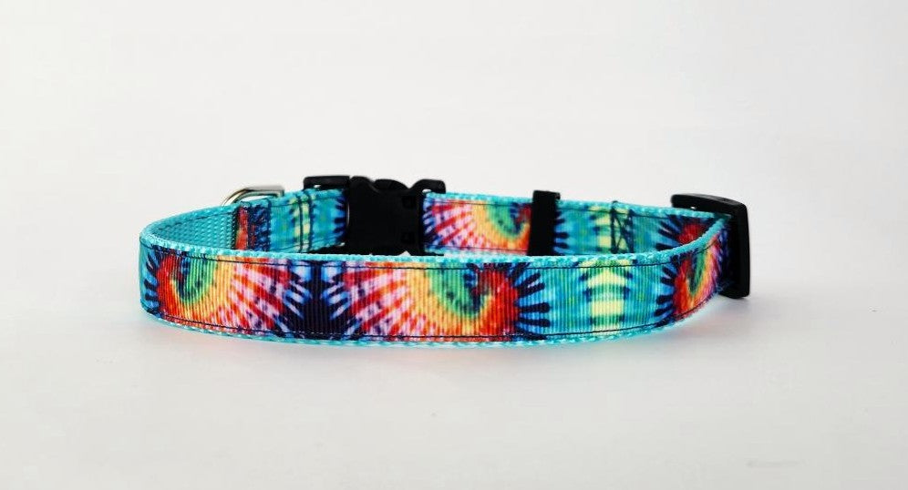 3/4" Tie Dye Dog Collar, Leash, Martingale, or Harness image 3