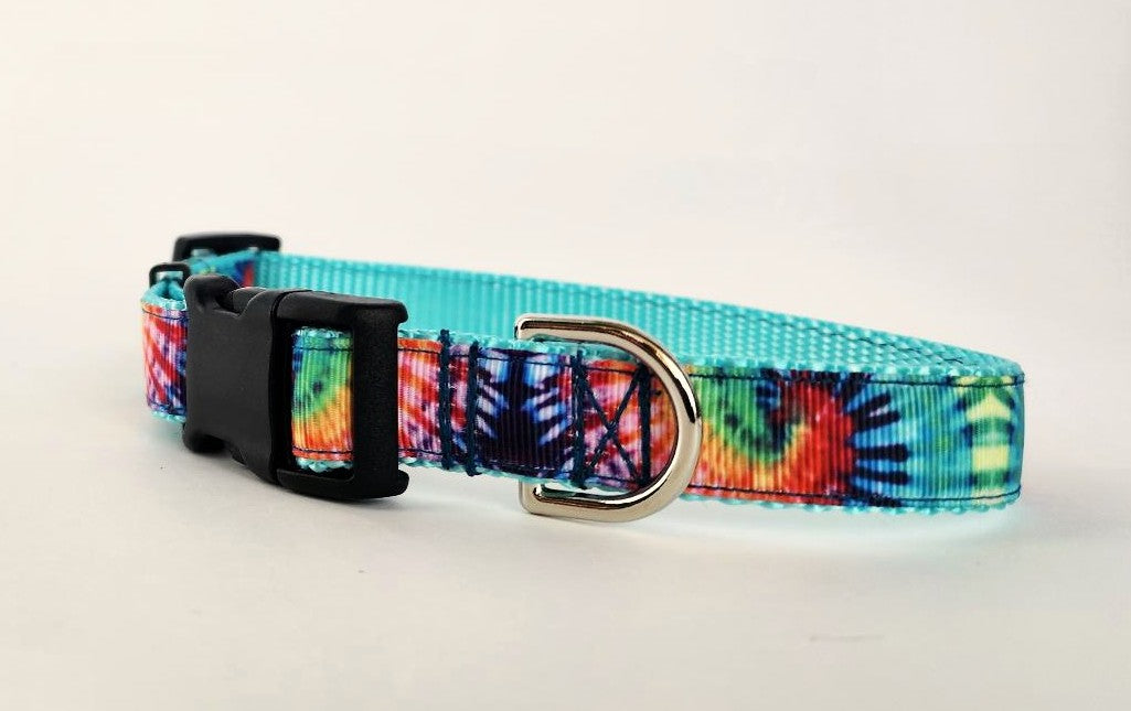 3/4" Tie Dye Dog Collar, Leash, Martingale, or Harness image 4