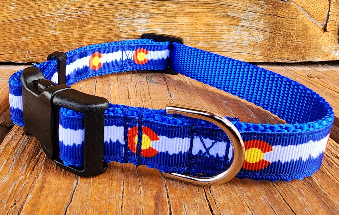 3/4" Blue Colorado Dog Collar, Leash, Martingale, or Harness image 3