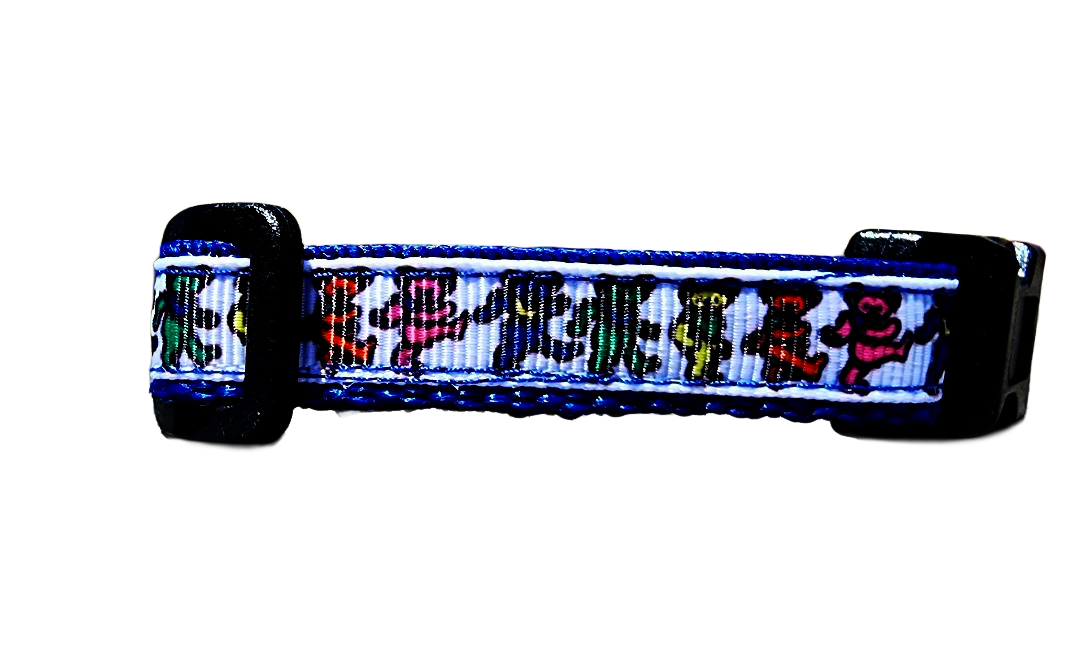 1/2" Blue Dancing Bears Collar or Leash