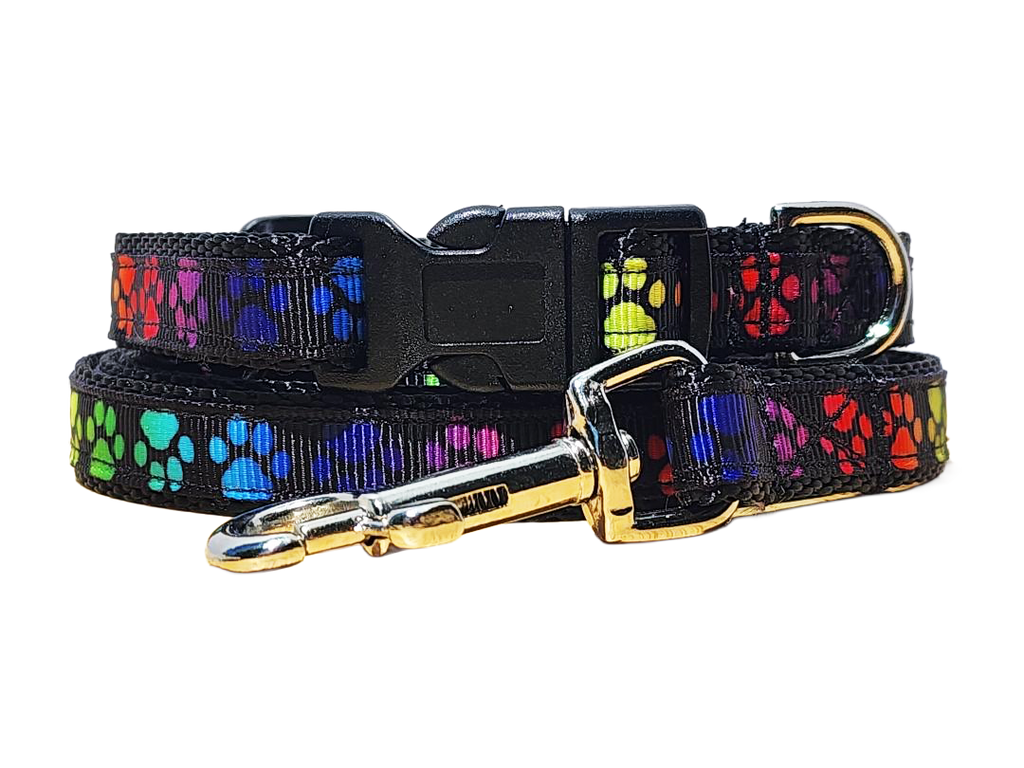 1/2" Paw Print Dog Collar or Leash