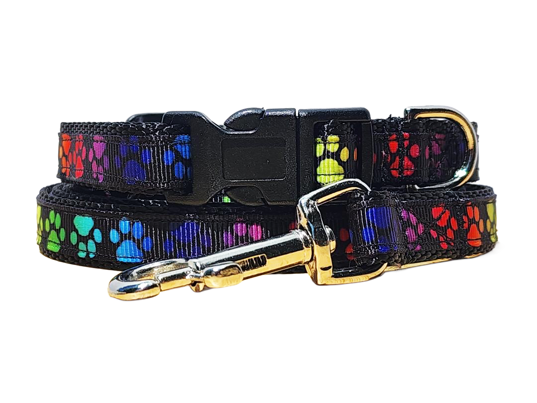 1/2" Paw Print Dog Collar or Leash
