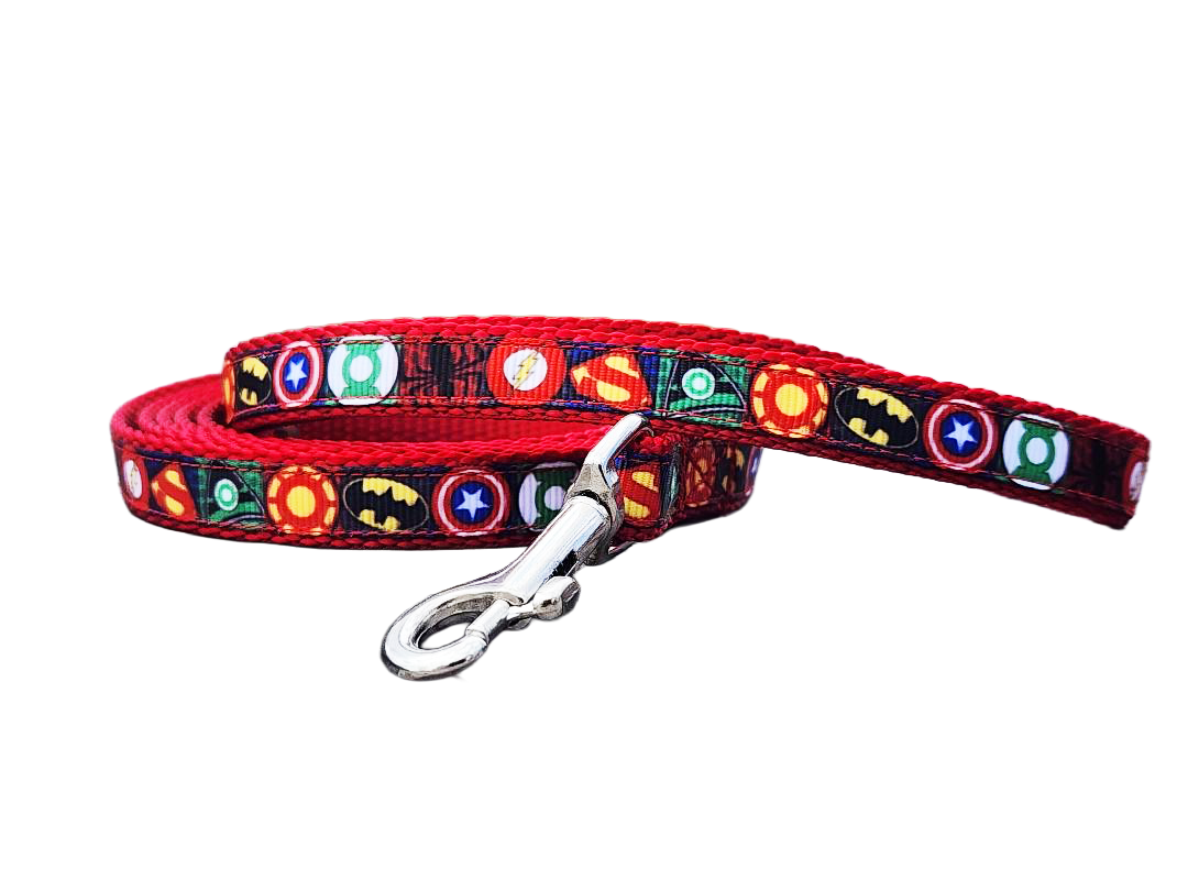 1/2" Superhero Dog Collar or Leash