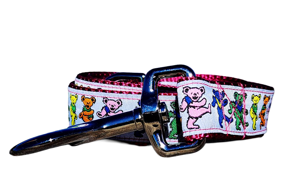 Pink Dancing Bears Dog Collar or Leash
