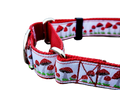 1" Red Mushroom Martingale Collar