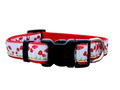 1" Red Mushroom Dog Collar or Leash